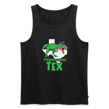 Dinosaurier Erwachsener Dinosaurier - Männer Premium Bio Tank Top - Schwarz - Vorne - Michal (187cm)