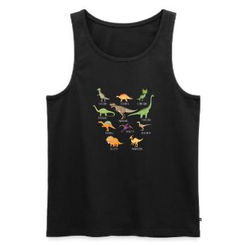 Dinosaurier Erwachsener Dinosaurier - Männer Premium Bio Tank Top - Schwarz - Vorne - Michal (187cm)