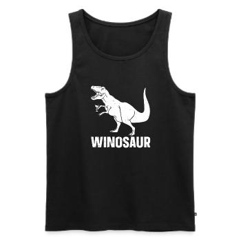 Dinosaurier Erwachsener Dinosaurier - Männer Premium Bio Tank Top - Schwarz - Vorne - Michal (187cm)