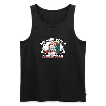 Friseur Hairstylist Friseur - Männer Premium Bio Tank Top - Schwarz - Vorne - AI Model Male 178 light (178cm)
