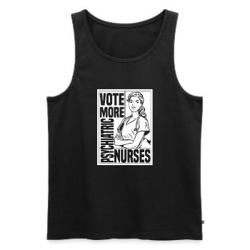 Nurse - Men's Premium Organic Tank Top - black - Front - Michal (187cm)