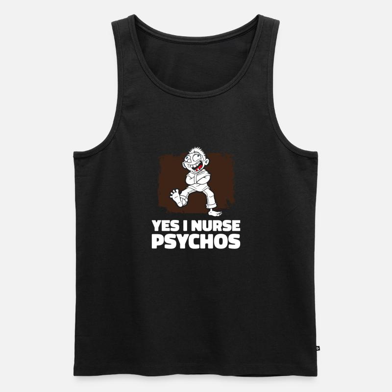 Krankenschwester - Männer Premium Bio Tank Top - Schwarz