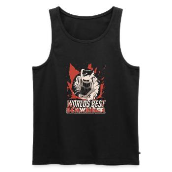 Schmied Metallbauer Schlosser - Männer Premium Bio Tank Top - Schwarz - Vorne - Michal (187cm)