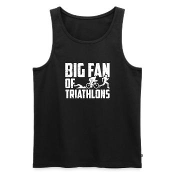 Triathlon Triathlete Fan - Men's Premium Organic Tank Top - black - Front - AI Model Male 178 light (178cm)