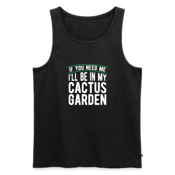 Kaktus Garten Kaktus - Männer Premium Bio Tank Top - Schwarz - Vorne - AI Model Male 178 light (178cm)