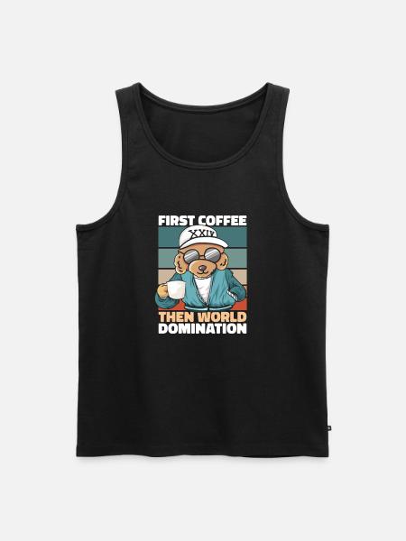 Poodle Coffee Sunglasses - Men's Premium Organic Tank Top - black