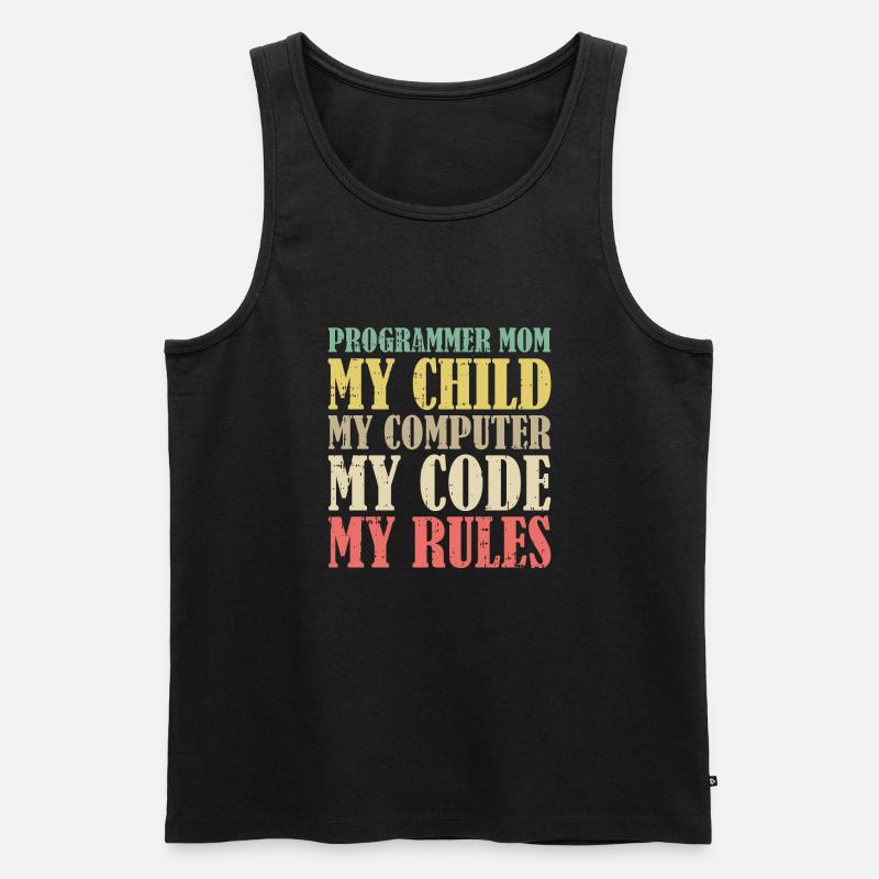 Développeur Coder Programmeur Mama - Débardeur bio Premium Homme - noir