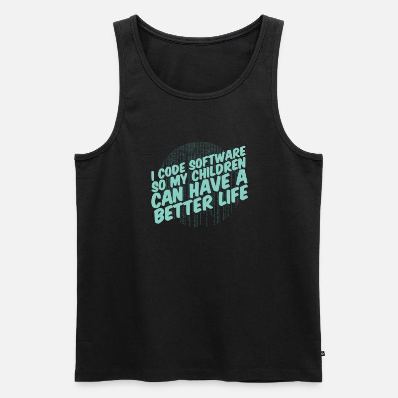 Developer Coder Programmer Parent - Men's Premium Organic Tank Top - black