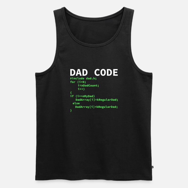 Développeur Coder Programmeur Papa - Débardeur bio Premium Homme - noir
