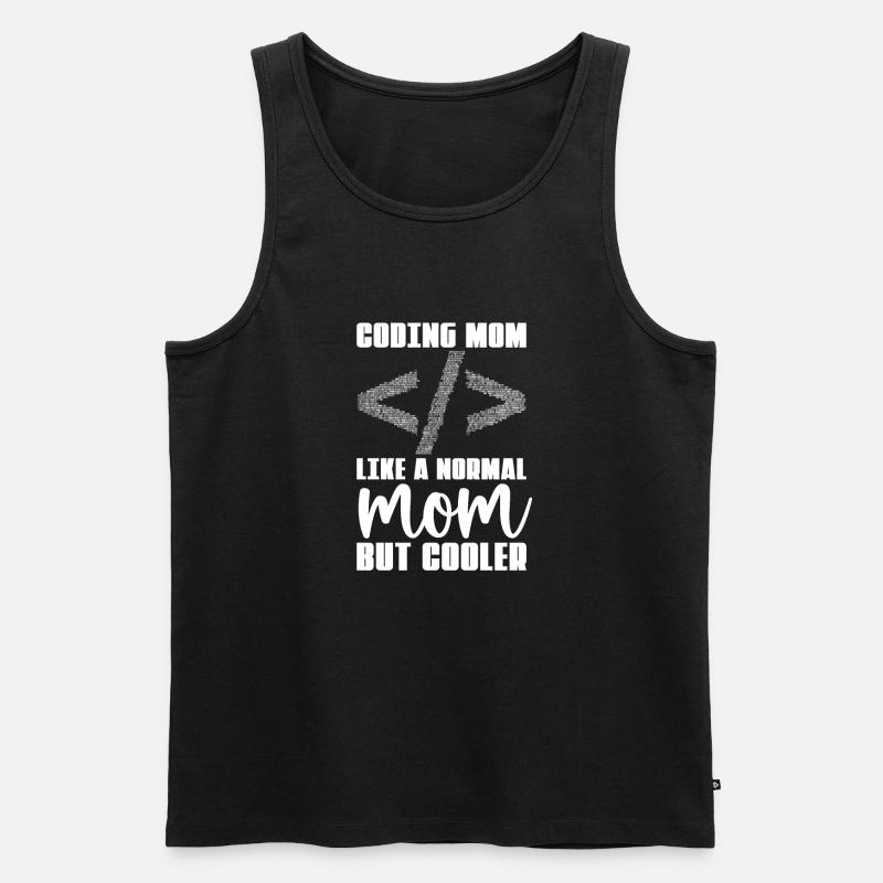 Développeur Coder Programmeur Mama - Débardeur bio Premium Homme - noir