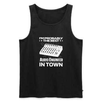Tontechniker Toningenieur Rührgerät - Männer Premium Bio Tank Top - Schwarz - Vorne - Michal (187cm)