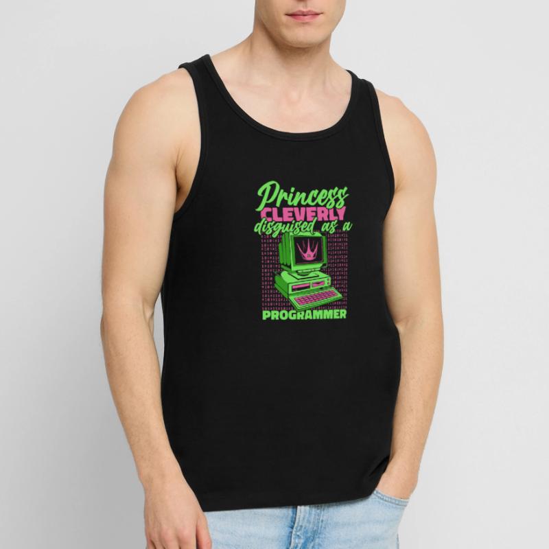 Developer Coder Programmer Princess Men's Premium Organic Tank Top