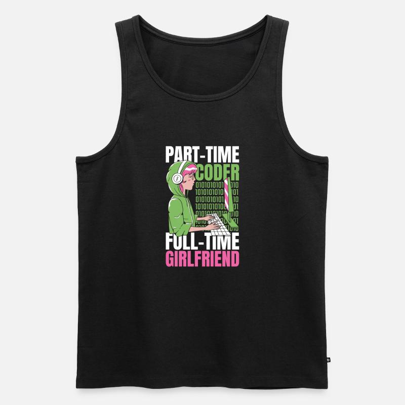 Entwickler Coder Programmierer Feste Freundin - Männer Premium Bio Tank Top - Schwarz