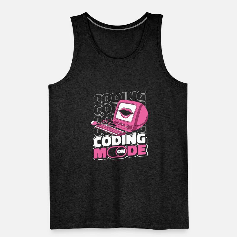 Entwickler Coder Programmierer Modus An Männer Premium Bio Tank Top