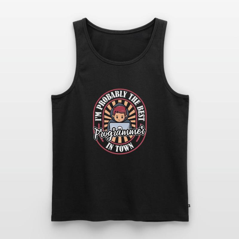 Developer Coder Programmer Funny Men's Premium Organic Tank Top