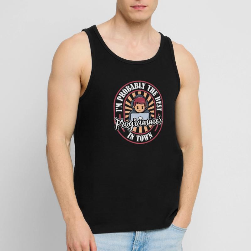 Developer Coder Programmer Funny Men's Premium Organic Tank Top