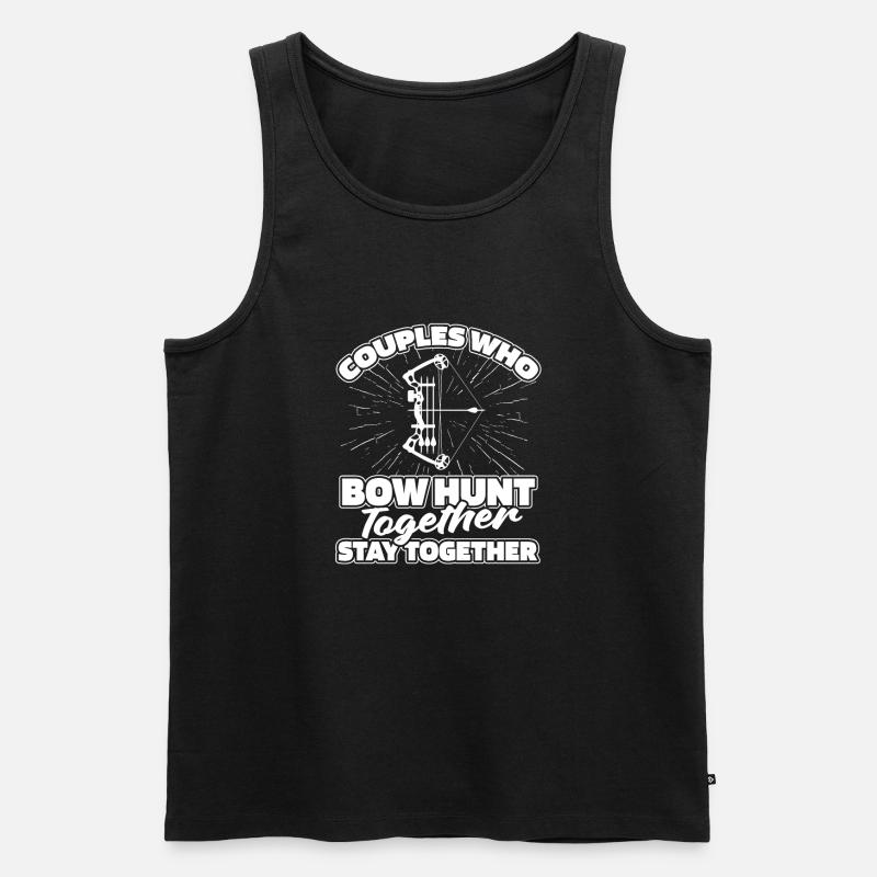 Bogenjagd Bogenjäger Paar - Männer Premium Bio Tank Top - Schwarz
