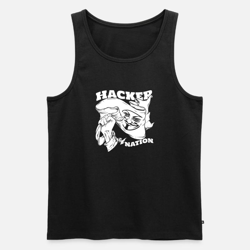 Entwickler Coder Programmierer Hacker - Männer Premium Bio Tank Top - Schwarz