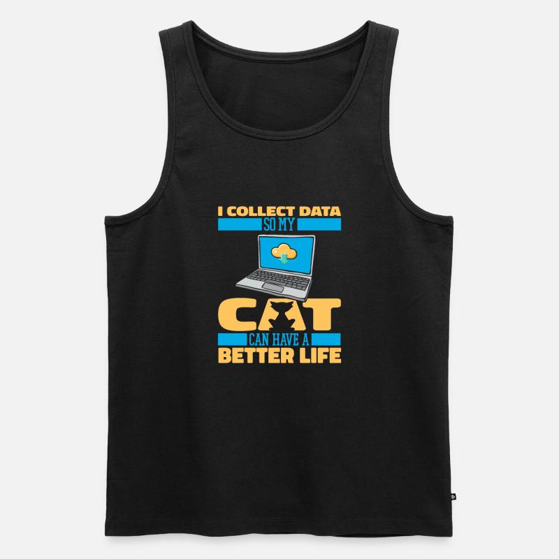 Data Science Data Analyst Katze - Männer Premium Bio Tank Top - Schwarz