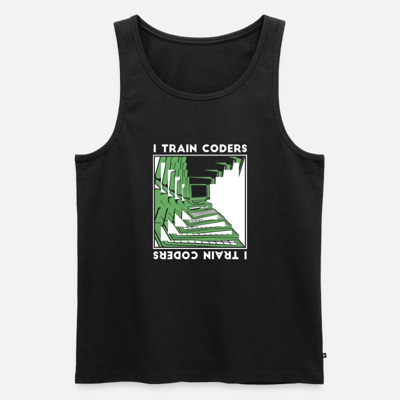 Entwickler Coder Programmierer Codierer - Männer Premium Bio Tank Top - Schwarz