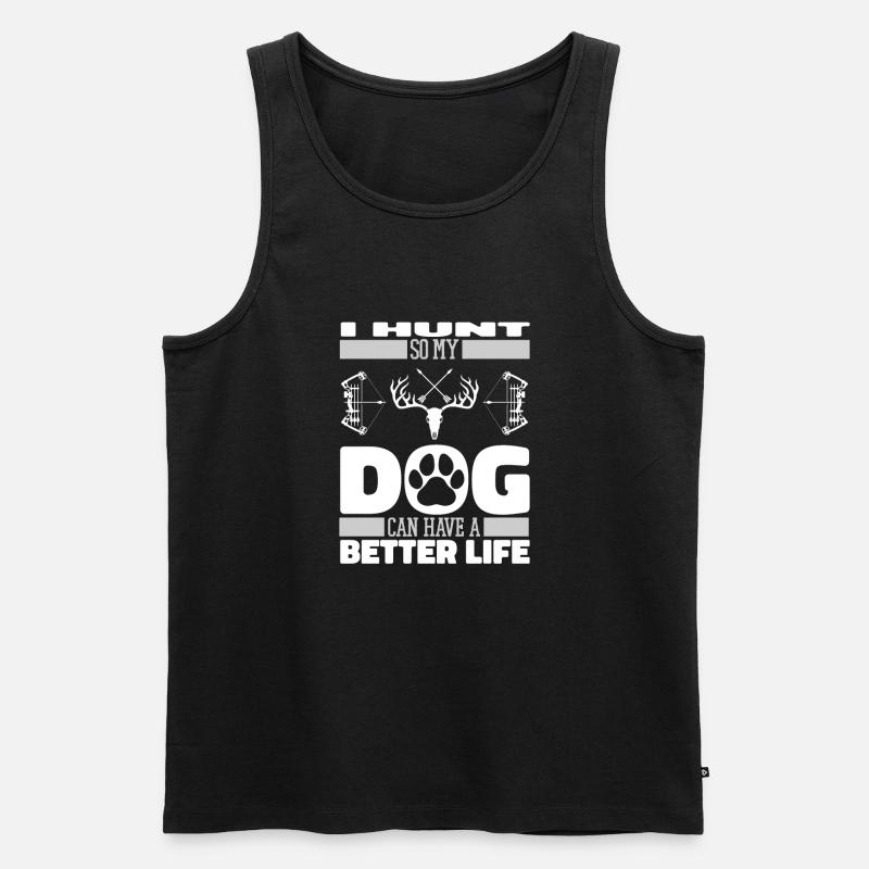 Bogenjagd Bogenjäger Hund - Männer Premium Bio Tank Top - Schwarz