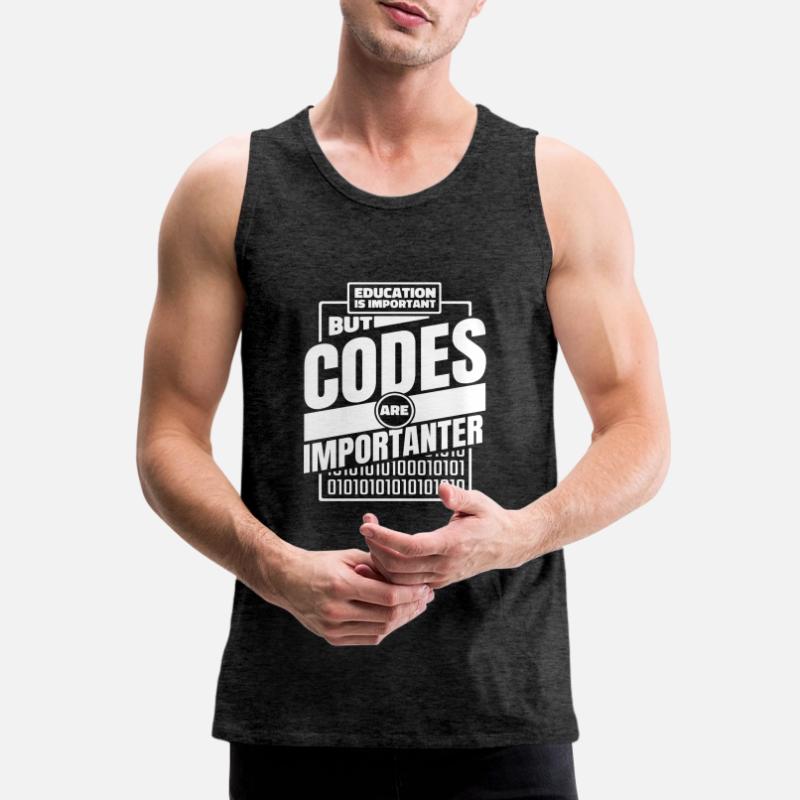 Developer Coder Programmer Funny Men's Premium Organic Tank Top