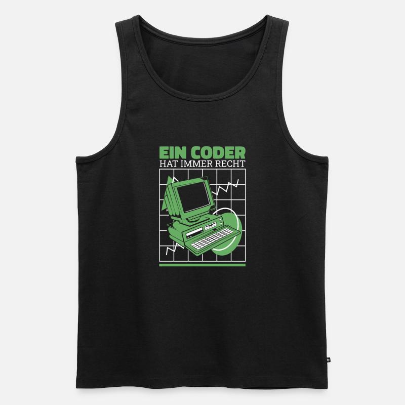Entwickler Coder Programmierer Cool - Männer Premium Bio Tank Top - Schwarz