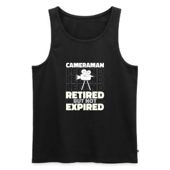Caméraman à la retraite - Débardeur bio Premium Homme - noir - Devant - Michal (187cm)