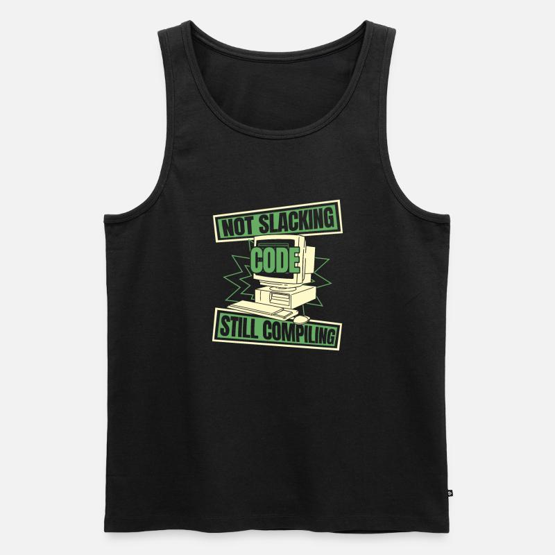 Developer Coder Programmer Slacken - Men's Premium Organic Tank Top - black