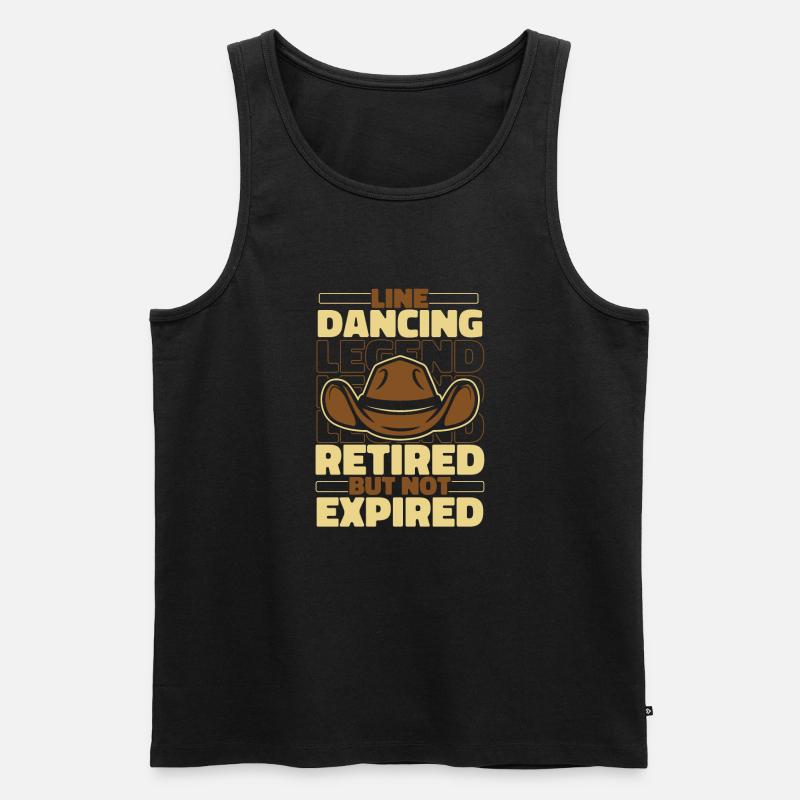 Line Dance Im Ruhestand - Männer Premium Bio Tank Top - Schwarz