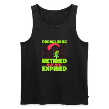 Paragleiter Paragleiten Dino - Männer Premium Bio Tank Top - Schwarz - Vorne - Michal (187cm)
