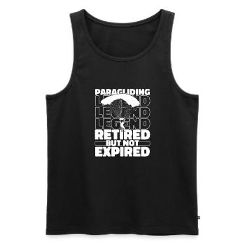 Paragliding Paragliding Pensioners - Men's Premium Organic Tank Top - black - Front - Michal (187cm)