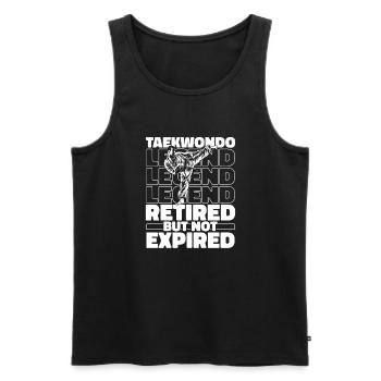 Retired Taekwondo - Men's Premium Organic Tank Top - black - Front - Michal (187cm)