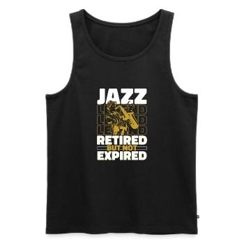 Jazz Music in Retirement - Men's Premium Organic Tank Top - black - Front - Michal (187cm)