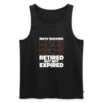 Retraité Math Mathématiques - Débardeur bio Premium Homme - noir - Devant - Michal (187cm)