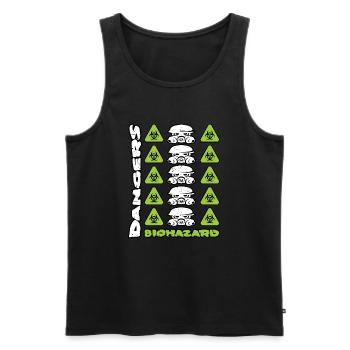 Gas mask and dangers - Men's Premium Organic Tank Top - black - Front - AI Model Male 178 light (178cm)