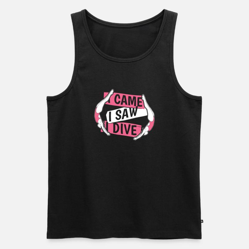 Turmspringen Turmspringer Lustig - Männer Premium Bio Tank Top - Schwarz