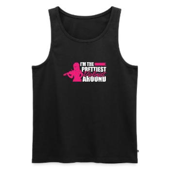 Violin Violin Girl - Men's Premium Organic Tank Top - black - Front - Michal (187cm)
