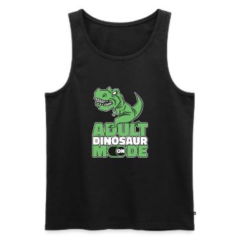 Dinosaure T Rex Dinosaure adulte - Débardeur bio Premium Homme - noir - Devant - AI Model Male 178 light (178cm)