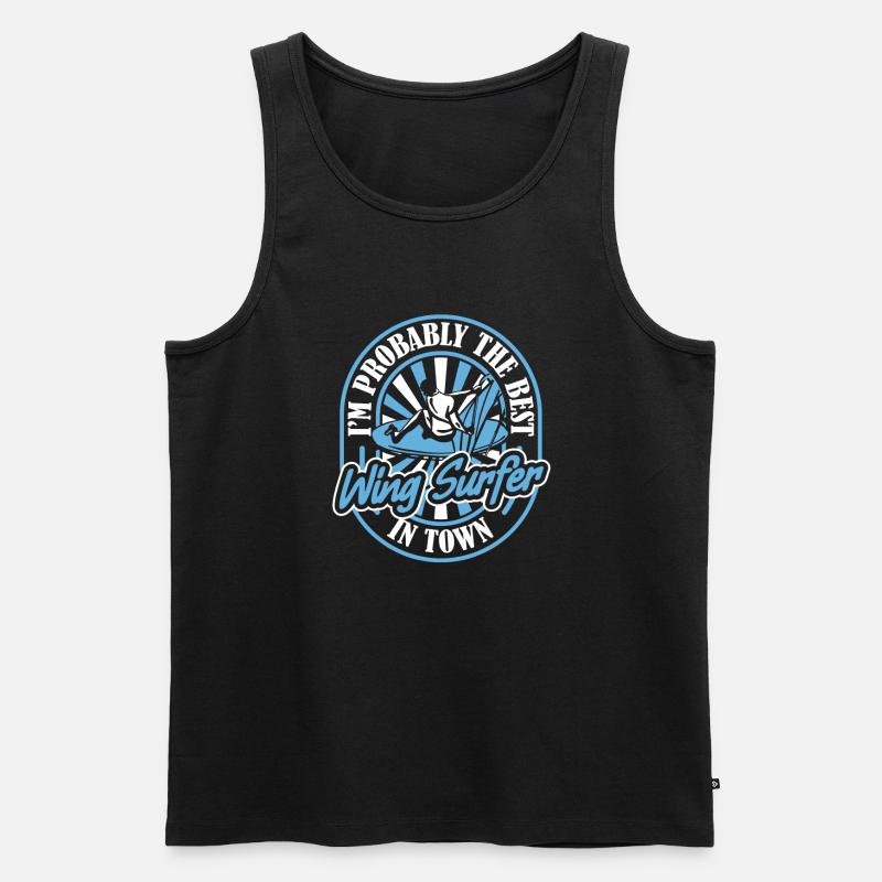 Wing Surf Wing Foil Am Besten - Männer Premium Bio Tank Top - Schwarz