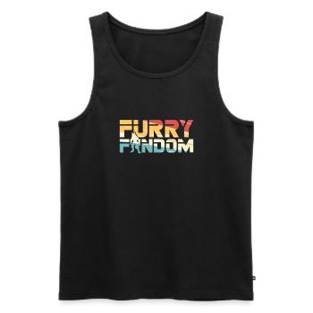 Furry Fandom Fursuits Cool - Débardeur bio Premium Homme - noir - Devant - Michal (187cm)
