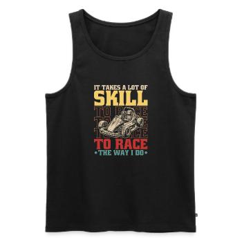 Go karting, karting, karting - Men's Premium Organic Tank Top - black - Front - AI Model Male 178 light (178cm)