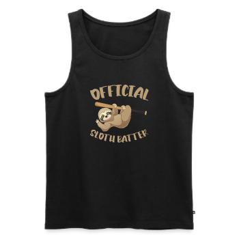 Sloth Racket Sloth Baseball - Men's Premium Organic Tank Top - black - Front - Michal (187cm)