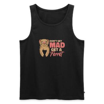 Putois furet mignon - Débardeur bio Premium Homme - noir - Devant - Michal (187cm)