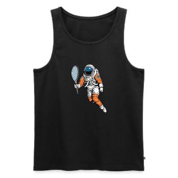 Badminton Federball Astronaut - Men's Premium Organic Tank Top - black - Front - Michal (187cm)