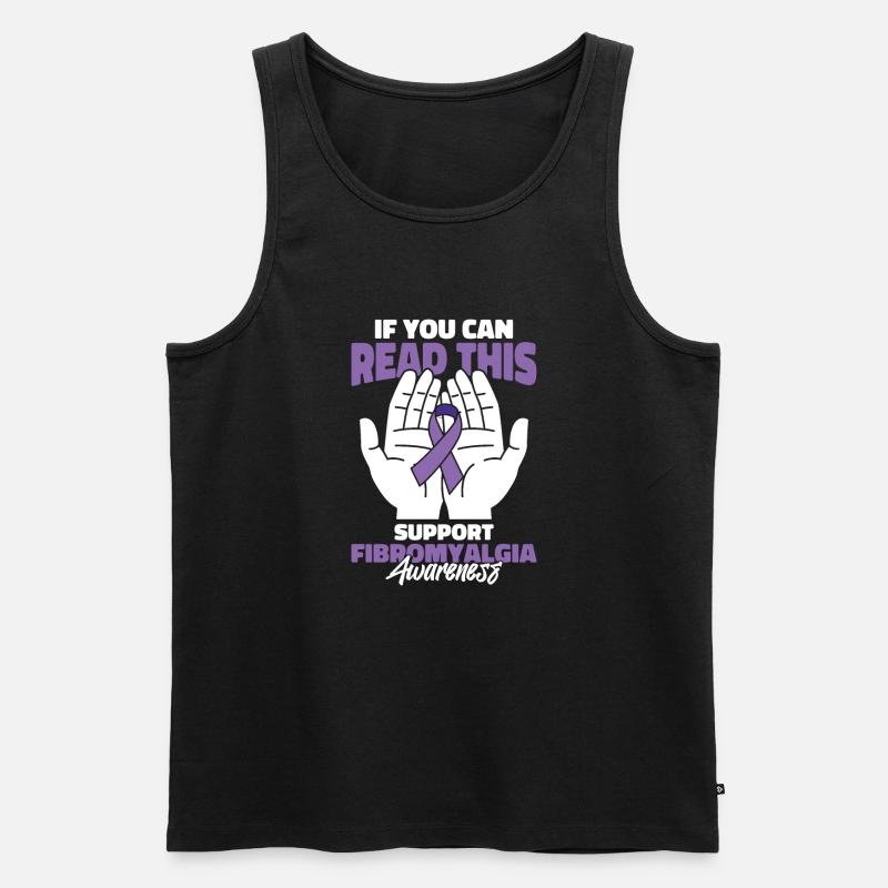 Fibromyalgie Rheuma Hände - Männer Premium Bio Tank Top - Schwarz