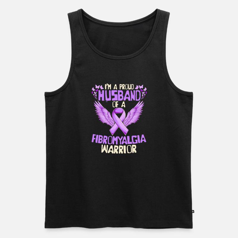 Fibromyalgie Rheuma Ehemann - Männer Premium Bio Tank Top - Schwarz