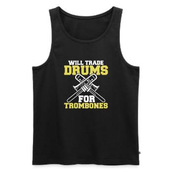 Spielmannszug Posaune Lustig - Männer Premium Bio Tank Top - Schwarz - Vorne - Michal (187cm)