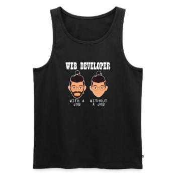 Web Entwickler Webdeveloper Witzig - Männer Premium Bio Tank Top - Schwarz - Vorne - AI Model Male 178 light (178cm)