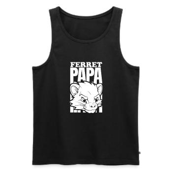 Frettchen Iltis Papa - Männer Premium Bio Tank Top - Schwarz - Vorne - Michal (187cm)
